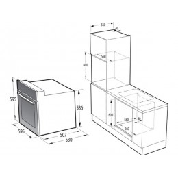 Духовой шкаф Gorenje BO6737E03AWGN 60 см, белый, 73 л, A, 2900 Вт, пиролитическая эмаль, сенсорный таймер, CompactDoor