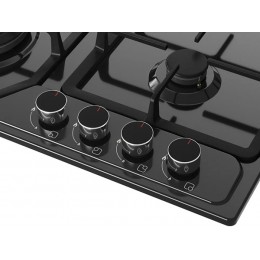 Варочная панель Kuppersberg FS 60 B газовая 58 см, 4 конфорки, чёрная, SKU 36159