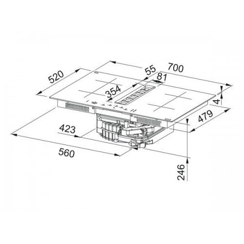 Варочная панель Franke FSM 7072 4RC HI (340.0731.892) — индукционная с вытяжкой для кухни