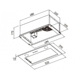 Вытяжка MEFERI INBOX52WH LIGHT
