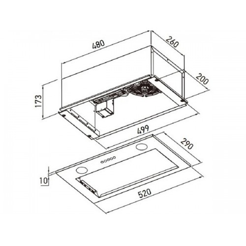 Вытяжка MEFERI INBOX52WH LIGHT