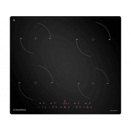 Варочная панель MAUNFELD CVI604EXBK 59 см, индукционная, 4 конфорки, черная, стеклокерамика, 6400 Вт, SKU 33368.