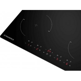 Варочная панель MAUNFELD CVI604EXBK 59 см, индукционная, 4 конфорки, черная, стеклокерамика, 6400 Вт, SKU 33368.