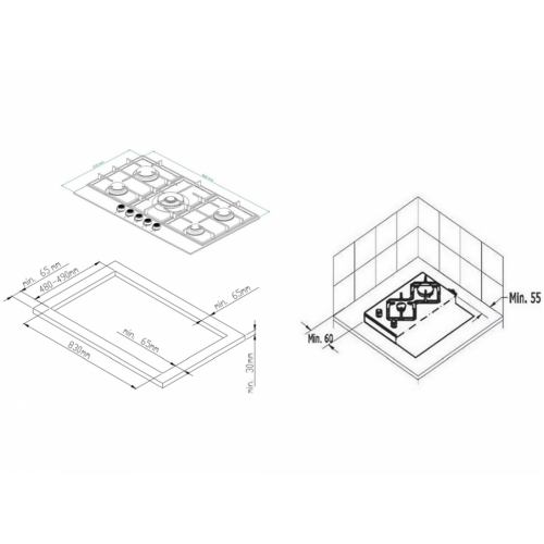 Варочная панель Kuppersberg FG 95 B газовая - Эффективность и стиль для вашей кухни