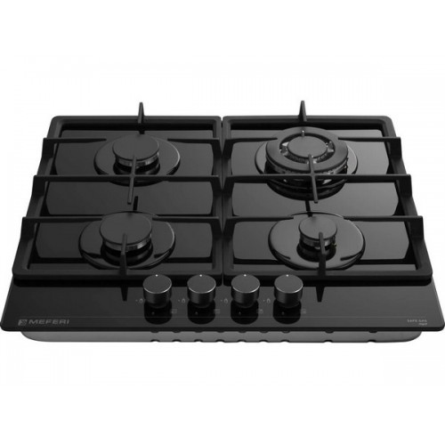 Варочная панель MEFERI MGH604BK GLASS POWER - газовая модель с стеклянной поверхностью