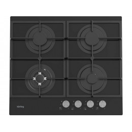 Варочная панель Korting HGG 6722 CTN газовая 60 см, черный, 4 конфорки, WOK, SKU 24573