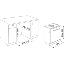 Посудомоечная машина Franke FDW 614 D7P DOS D 28673, 14 комплектов, 60 см, A/A, 43 дБ
