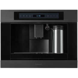 Кофемашина Graude KV 45.0 GE 29074, встраиваемая 60 см, черная/серая, сенсорное управление, 20 бар.
