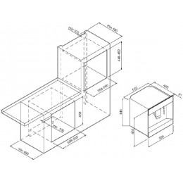 Кофемашина Graude KV 45.0 GE 29074, встраиваемая 60 см, черная/серая, сенсорное управление, 20 бар.