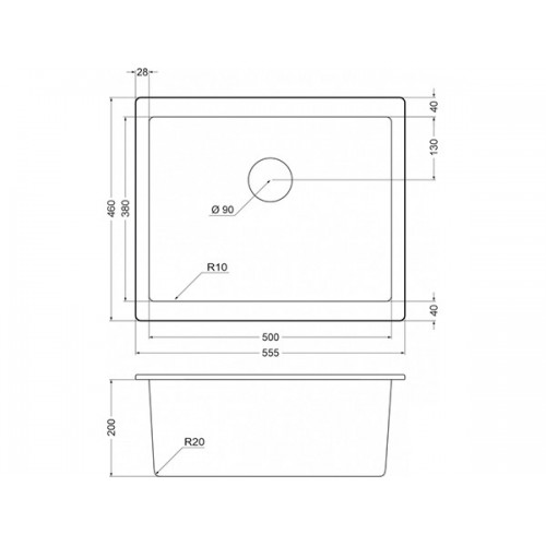 Мойка Emar EMQ-1555.P Антрацит