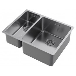 Мойка Omoikiri 34880 58х44 см, нерж. сталь, 1 мм, 2 чаши, шумоподавление