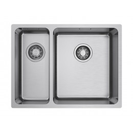 Мойка Omoikiri 34880 58х44 см, нерж. сталь, 1 мм, 2 чаши, шумоподавление