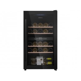 Винный шкаф MAUNFELD MFWC-85D28, 80 л, черный, 28 бутылок, сенсорное управление, компрессорный. SKU 33583