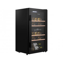 Винный шкаф MAUNFELD MFWC-85D28, 80 л, черный, 28 бутылок, сенсорное управление, компрессорный. SKU 33583