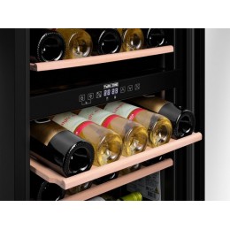 Винный шкаф MAUNFELD MFWC-85D28, 80 л, черный, 28 бутылок, сенсорное управление, компрессорный. SKU 33583