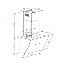Вытяжка GRAUDE DH 60.1 WE 10684, 60 см, белая/нерж. сталь, 700 м3/ч