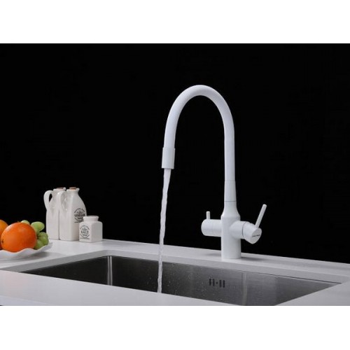 Смеситель Paulmark Salix Sa213419-WH (431) - Белый матовый, стильный и функциональный