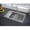 Мойка Paulmark Kroner 78/2SF PM227851-BSR из брашированной стали – идеальное решение для вашей кухни