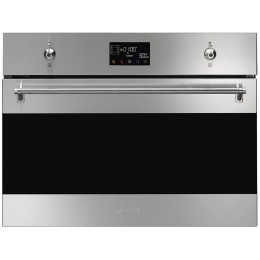 Духовой шкаф SMEG SO4302M1X 29296, компактный с СВЧ, нерж. сталь, 11 функций, паровая очистка