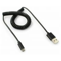 Кабель спиральный Cablexpert USB 2.0 Pro, AM/microBM 5P, 1.8м