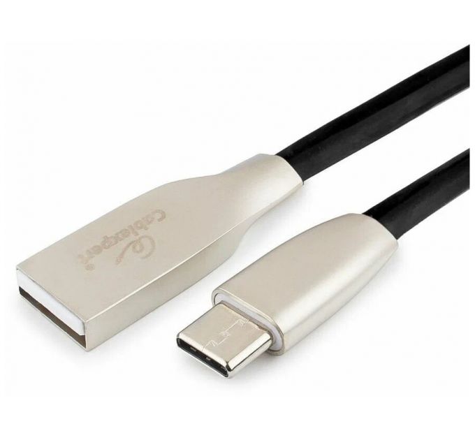 Кабель USB 2.0 Cablexpert CC-G-USBC01Bk-1.8M, AM/Type-C, серия Gold, длина 1.8м, черный, блистер