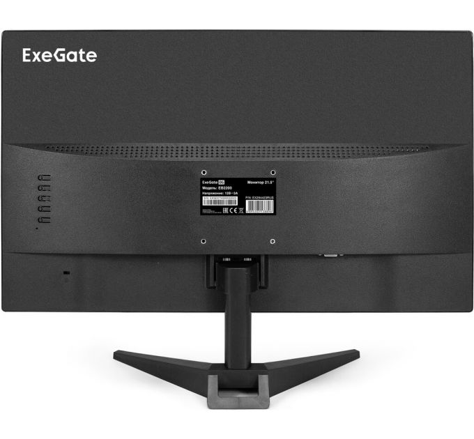 Монитор 21.5" ExeGate EB2200 (TN LED Grade A+, FHD, 1920x1080@60Гц, 16:9, 200cd/m2, 1000:1, 178°/178°, 5ms, D-Sub, HDMI, кабель HDMI 1.5м, VESA, регулировка наклона, черный)