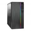 Корпус Minitower ExeGate EX283754RUS mEVO-9301-RGB (mATX, без БП, с окном, 2*USB+1*USB3.0, HD аудио, черный с RGB подсветкой)