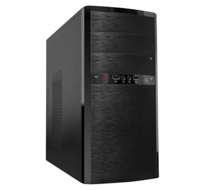 Корпус mATX Powerman/Inwin ES722BK 6113479 черный без БП (USB 2.0x2, Audio),