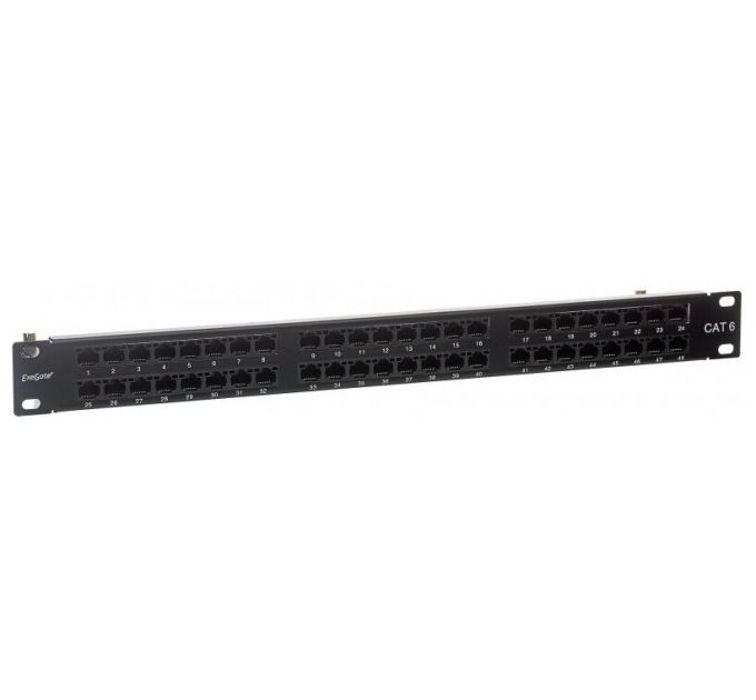 Патч-панель ExeGate EPPHD-19-48-8P8C-C6-110D (EX281082RUS) черный
