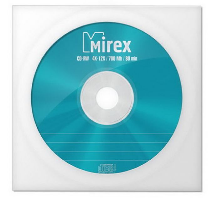 CD-диск Mirex 700 Mb, бумажный конверт (1 шт)