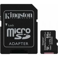 Карта памяти Kingston MicroSDHC 64Gb SecureDigital, SD adapter
