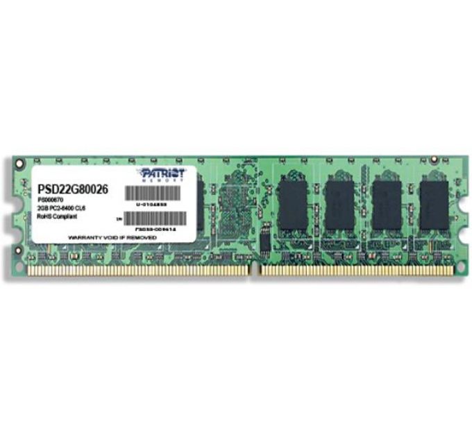 Модуль памяти DDR2 2GB Patriot PSD22G80026 PC2-6400 800MHz CL6 1.8V RTL