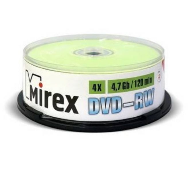 DVD-диск Mirex 4.7 Gb, 4x, Cake Box DVD+RW (50 шт.), (50/300)