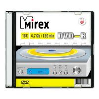 DVD-диск Mirex 4.7 Gb, UL130003A1S, Slim Case (1 шт)
