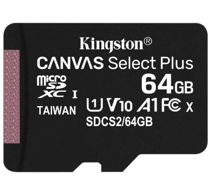 Карта памяти Kingston microSDHC SDCS2/64GBSP 64GB black