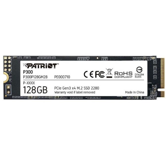 Накопитель SSD M.2 2280 Patriot P300P128GM28 P300 128GB PCIe Gen3 x 4 NVMe 1600/600MB/s 290K/150K IOPS