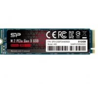 Накопитель SSD M.2 2280 Silicon Power SP512GBP34A80M28 P34A80 512GB PCI-E x4 NVMe 3200/3000MB/s 3D TLC NAND MTBF 2M