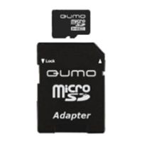 Карта памяти Qumo microSDHC class 10 4GB + SD adapter