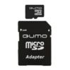 Карта памяти Qumo microSDHC class 10 4GB + SD adapter