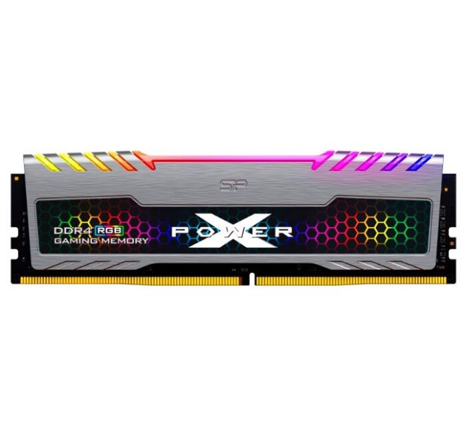 Модуль памяти DDR4 16GB Silicon Power SP016GXLZU320BSB XPOWER Turbine RGB PC4-25600 3200MHz CL16 1Gx8 DR радиатор 1.35V