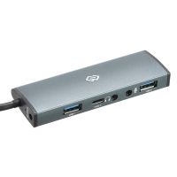 USB-хаб Digma HUB-2U3.0СAU-UC-G grey