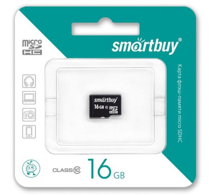 Карта памяти SmartBuy microSDHC 16GB