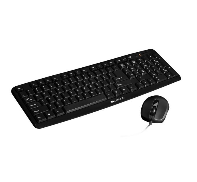 Клавиатура + мышь Canyon CNE-CSET1-RU black
