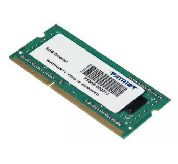 Модуль памяти SODIMM DDR3 4GB Patriot PSD34G160081S PC3-12800 1600MHz CL11 1.5V RTL