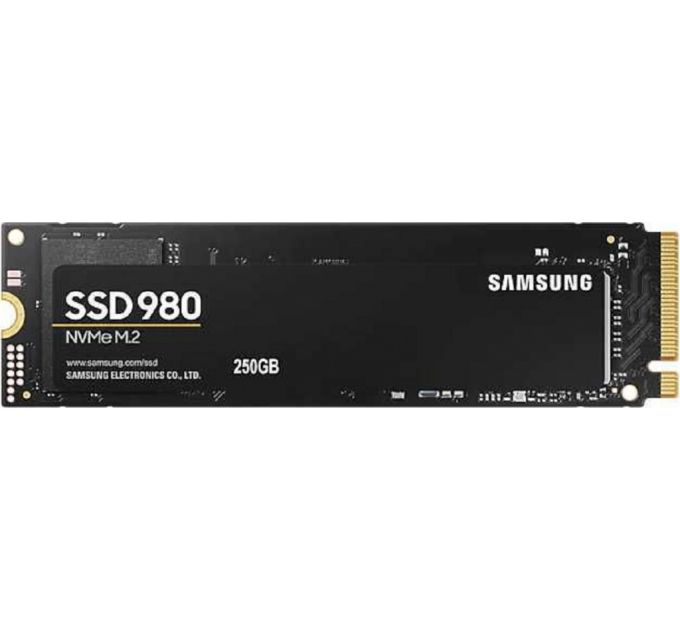 Накопитель SSD M.2 2280 Samsung MZ-V8V250BW 980 250GB PCIe Gen 3.0 x4, NVMe 1.4 V-NAND 3-bit MLC 2900/1300MB/s IOPs 230K/320K MTBF 1.5M