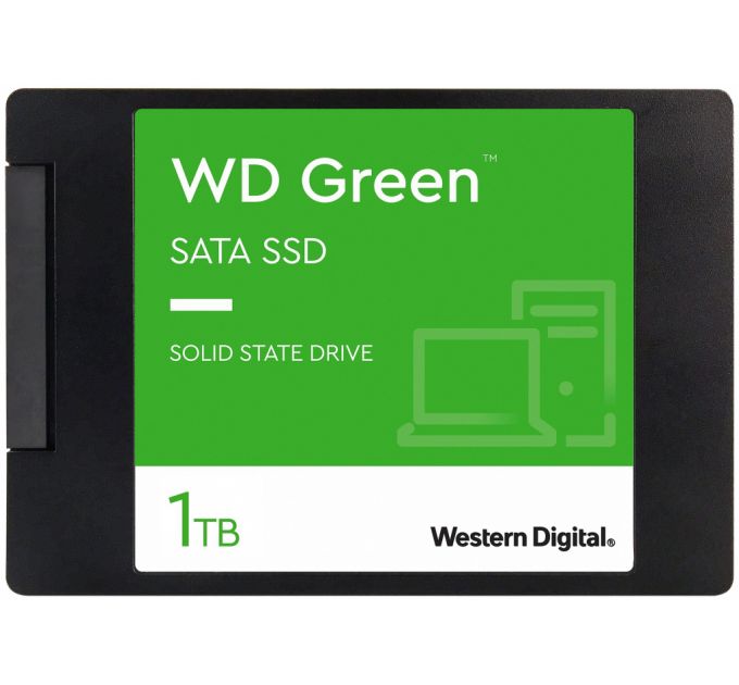 SSD-накопитель Флеш диск WD 1Tb SATAIII Green WDS100T3G0A