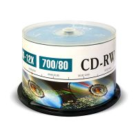 CD-диск Mirex CD-RW 700 Mb Cake Box (50)