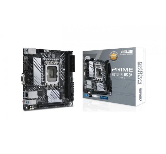 Материнская плата Asus PRIME H610I-PLUS D4-CSM Soc-1700 Intel H610 2xDDR4 mini-ITX GbLAN/VGA/HDMI/DP