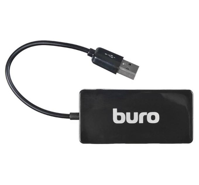 USB-хаб Buro BU-HUB4-U2.0-Slim, black