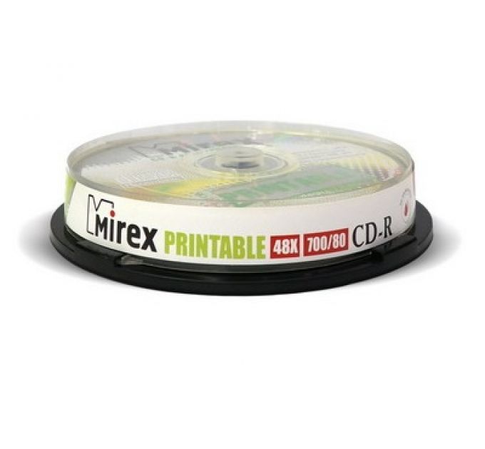 CD-диск Mirex 700 Mb, Ink Printable (10 шт)